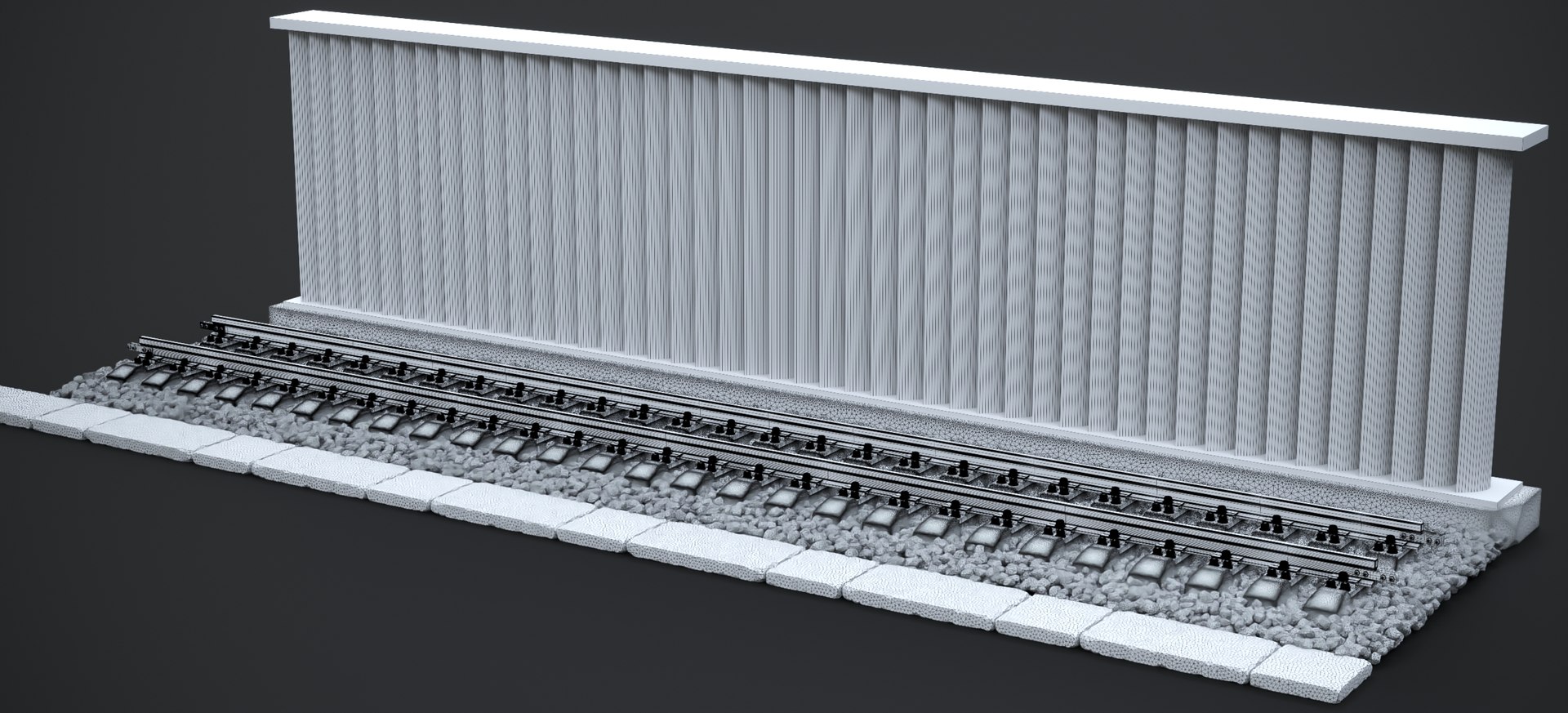 HO SCALE 9IN STR TRACK RESISENTAL WALL BARRIER RAW MAX 2019 model ...