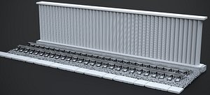 HO SCALE 9IN STR TRACK RESISENTAL WALL BARRIER RAW MAX 2019 model