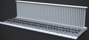 HO SCALE 9IN STR TRACK RESISENTAL WALL BARRIER RAW MAX 2019