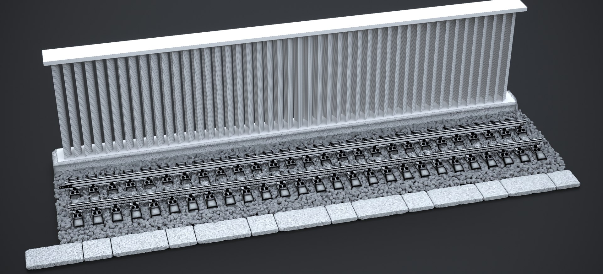 HO SCALE 9IN STR TRACK RESISENTAL WALL BARRIER RAW MAX 2019 model ...