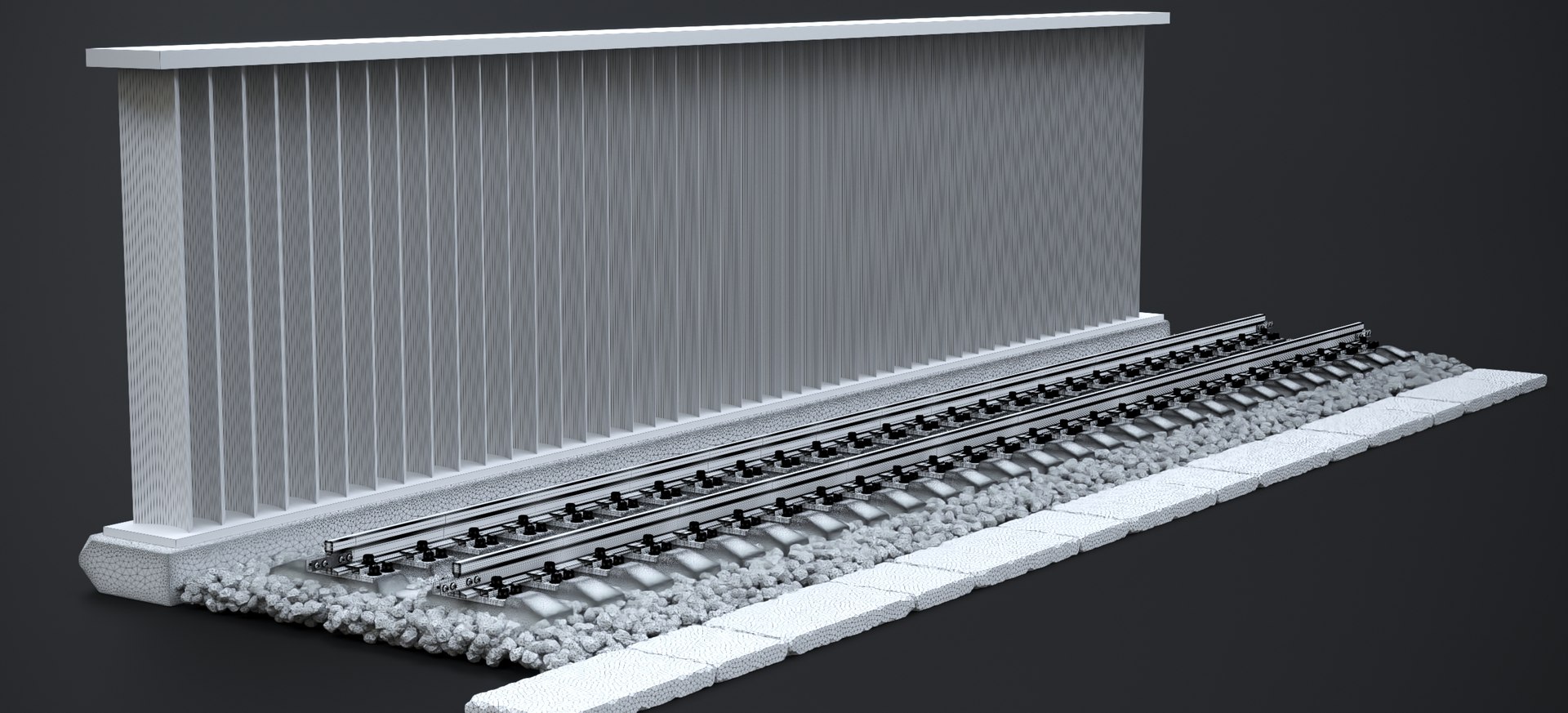 HO SCALE 9IN STR TRACK RESISENTAL WALL BARRIER RAW MAX 2019 model ...