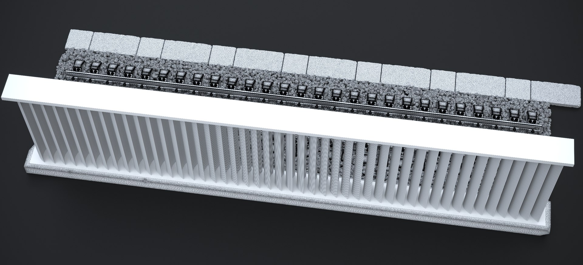 HO SCALE 9IN STR TRACK RESISENTAL WALL BARRIER RAW MAX 2019 model ...