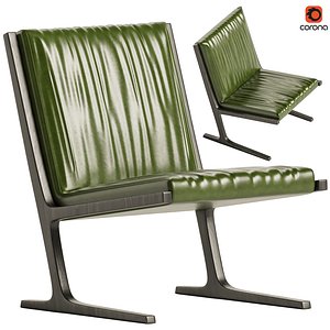 Leviatano Leather chair - armchair 3D model