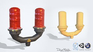 aviation obstruction light 3D