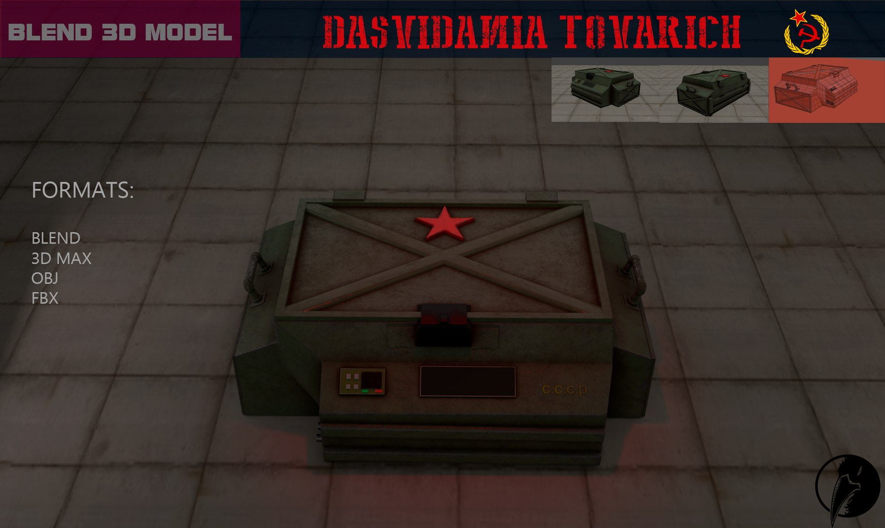 Dasvidania tovarich Low-poly 3D model model - TurboSquid 1786486