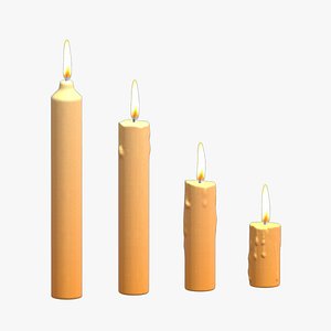 Candles Pack Low Poly 3D