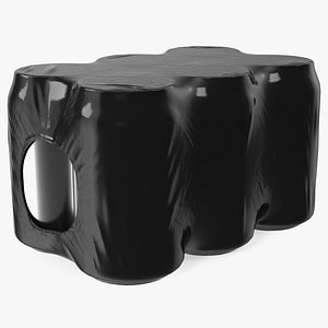 3D Aluminium Can 330ml Black Pack of 6 Psc model