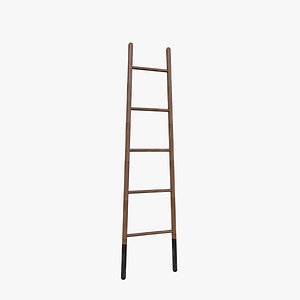 3D ladder hanger -wood black
