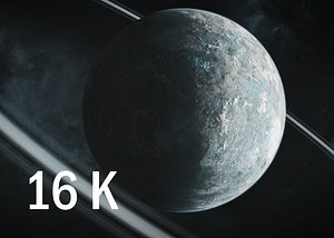 3D 16K Photorealistic Ice Planet