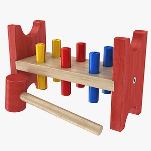3D pound peg model