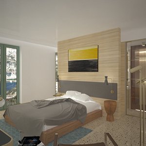 3dsmax boutique hotel room design