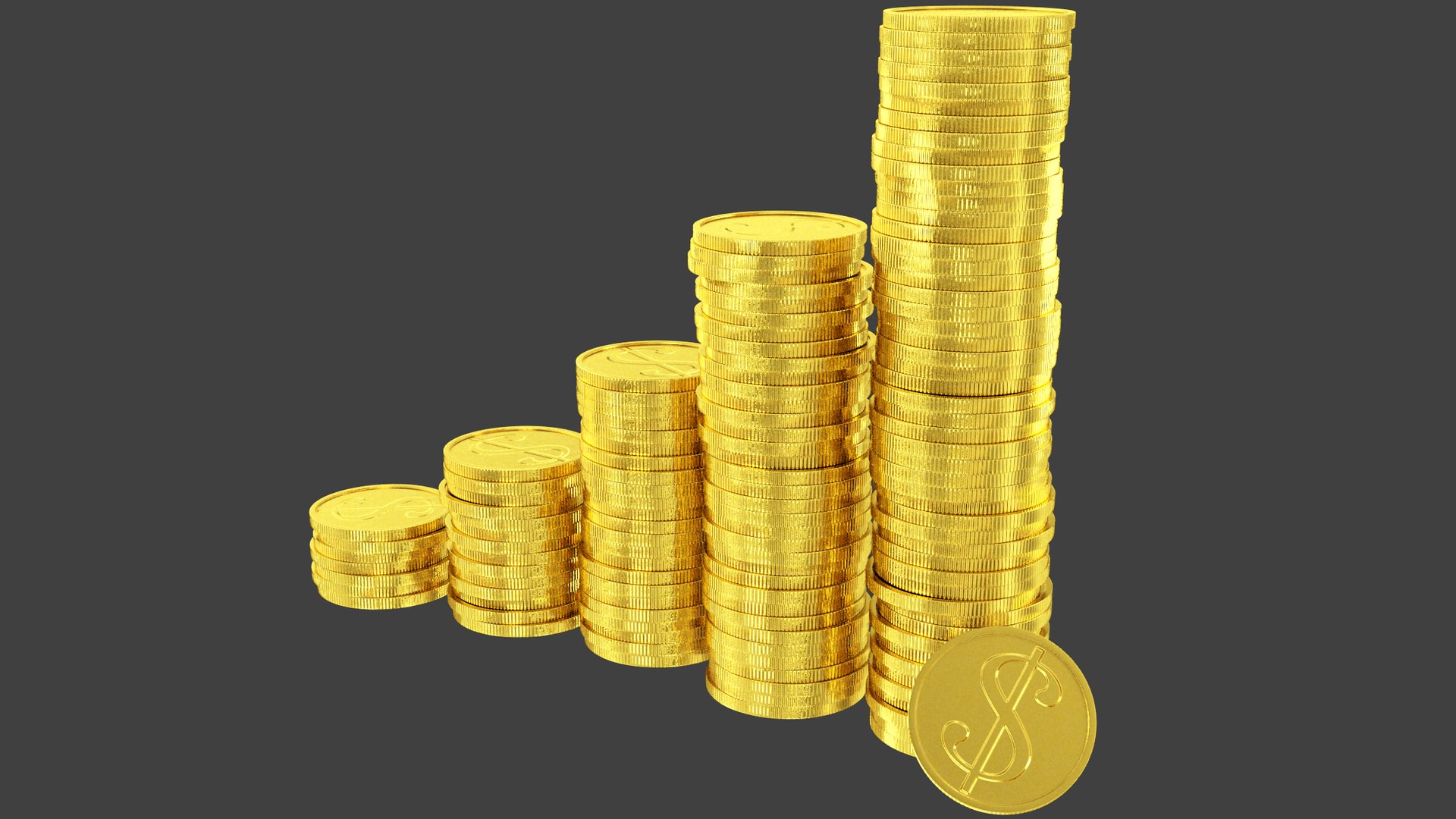 3D model Money Bag and Coins Stacks Collection V4 https://p.turbosquid.com/ts-thumb/K0/qBkRWV/tF/dcoin1_002/png/1662980913/1920x1080/fit_q87/dd03eea9da20a96b7435ac60fcef4b4f5a6833bb/dcoin1_002.jpg