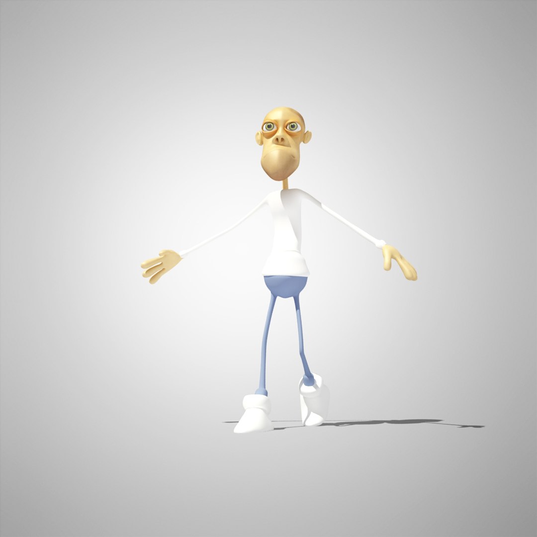 3d Model Rigged Cartoon Cool Guy