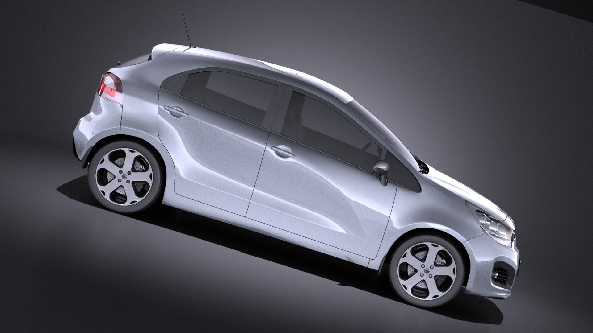 3d Model Kia Rio 2014