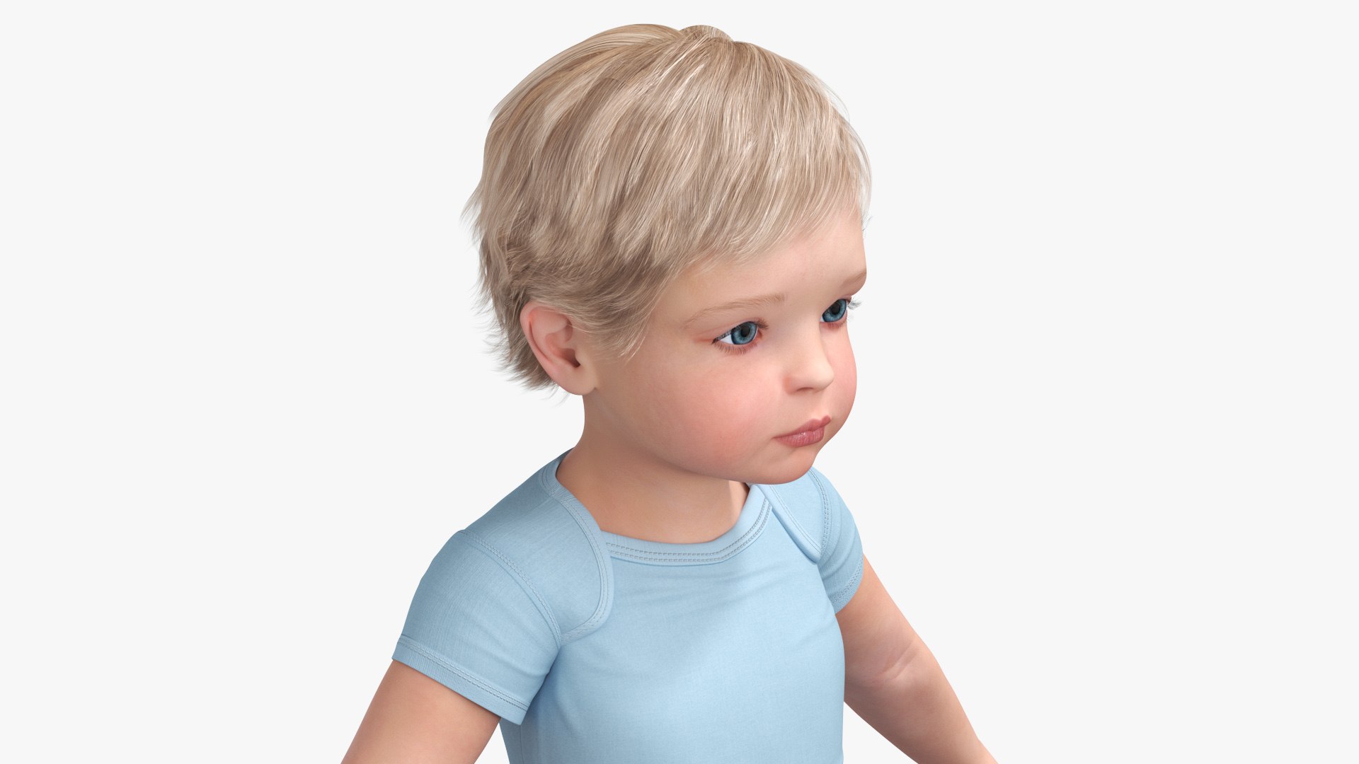 Boy Aged 1 Year In Bodysuit A-Pose 3D Model - TurboSquid 2269856