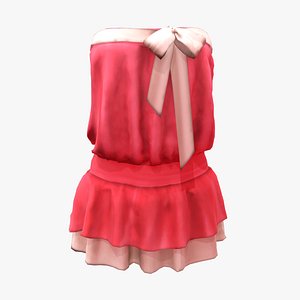 3D Strapless Candy Dress