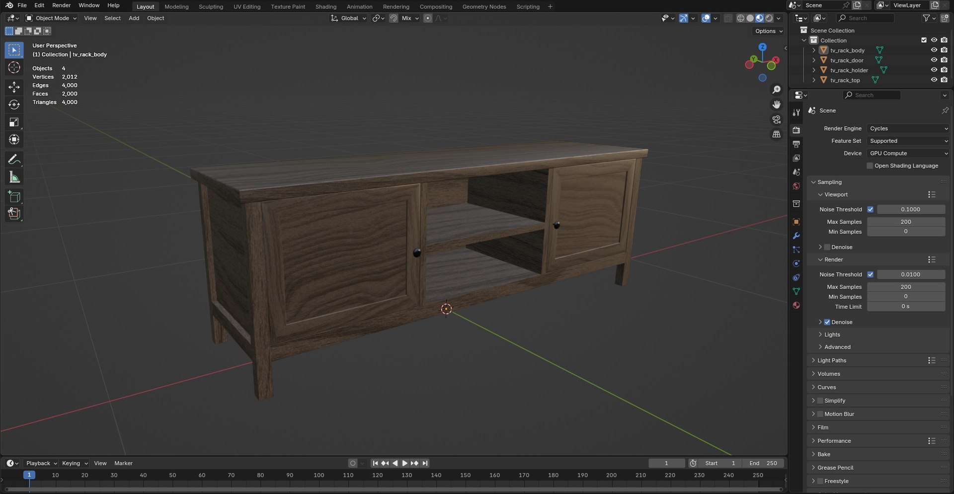 TV Rack N16 3D Model - TurboSquid 2422884