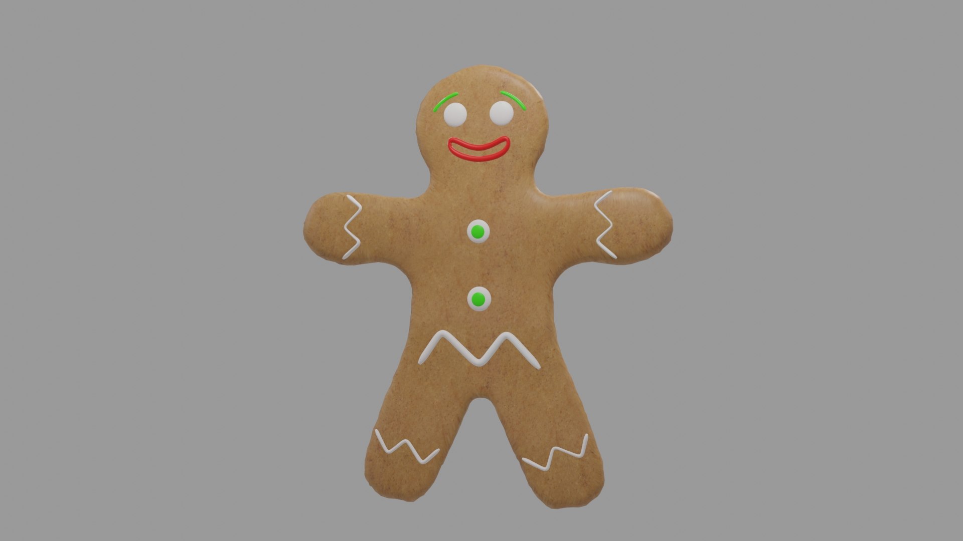 3D Gingerbread Man - TurboSquid 1825129