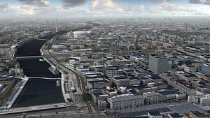 Glasgow City Urban Environment Scotland UK Game Ready