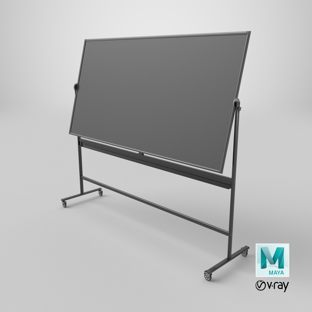 3D Mobile Dry Erase Board Black model https://p.turbosquid.com/ts-thumb/K1/Czpgaq/mJ/stemcell_maya_vray_render/png/1705837230/1920x1080/fit_q87/98fecdb427ecd47aee313ab1caac2c5d54f224ba/stemcell_maya_vray_render.jpg