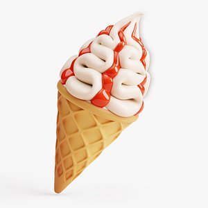 Ice Cream Stylized 3D model