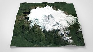 Mountain landscape Volcano Melimoy Andes Mountains Chile 3D model