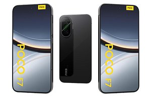 Xiaomi Poco F7 5G Black Low Poly model