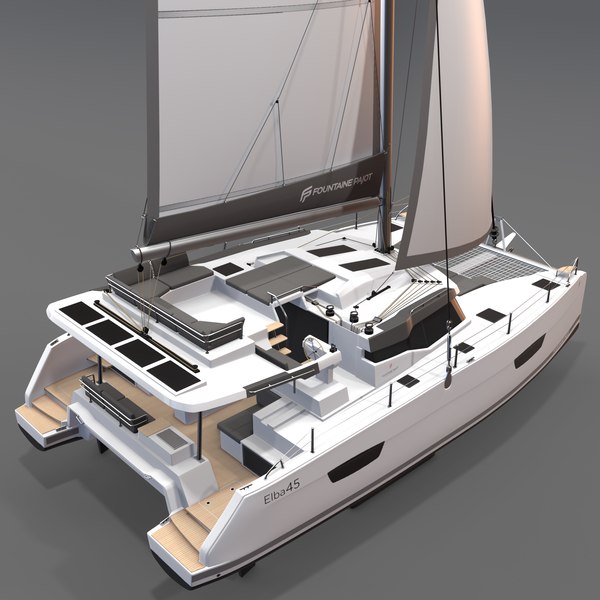 3D 3D Catamaran Fountaine Pajot Elba 45