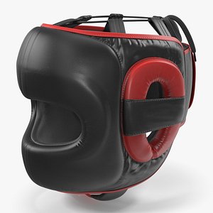 Face Protector Boxing Helmet Closed Type for Sparring Black 3D model