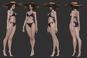 3D model Beach Girl Base Mesh