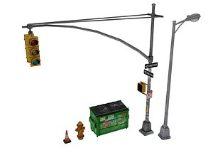 Low Poly Street Props