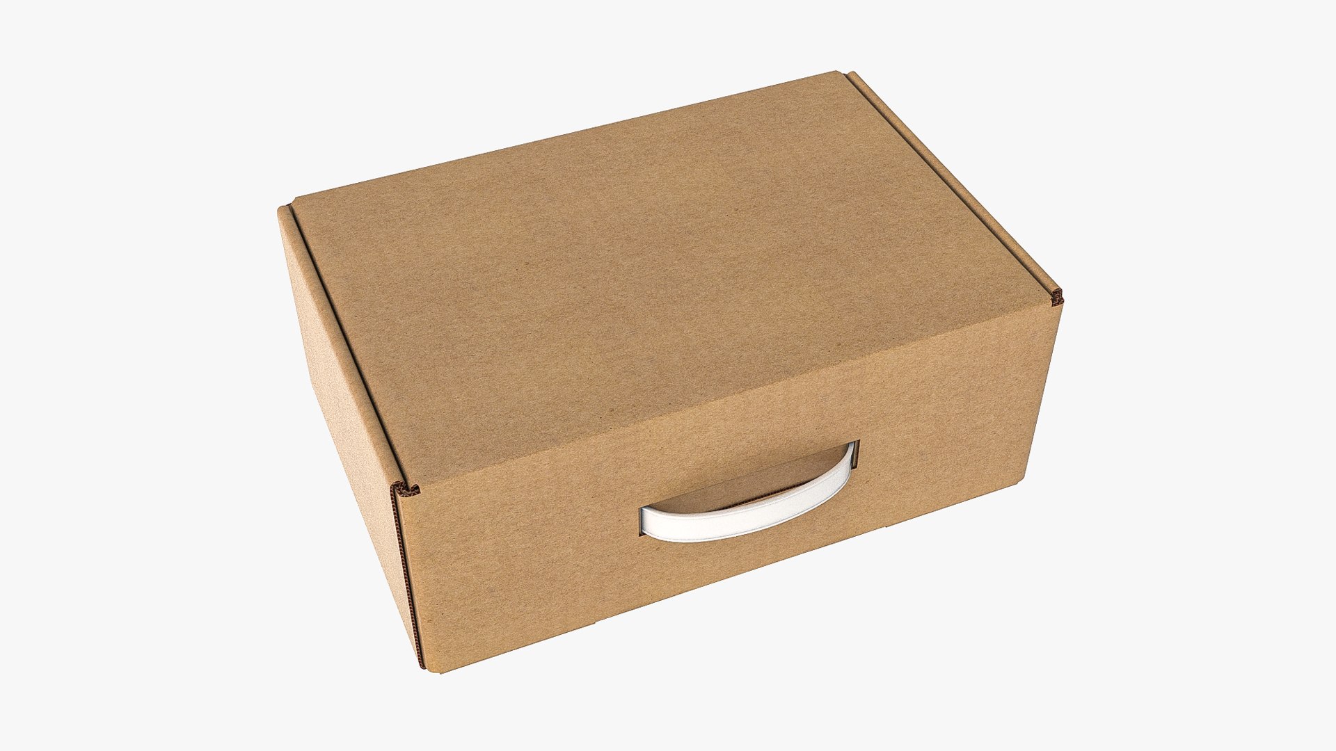 Cardboard Box With Handle 3D - TurboSquid 1757465