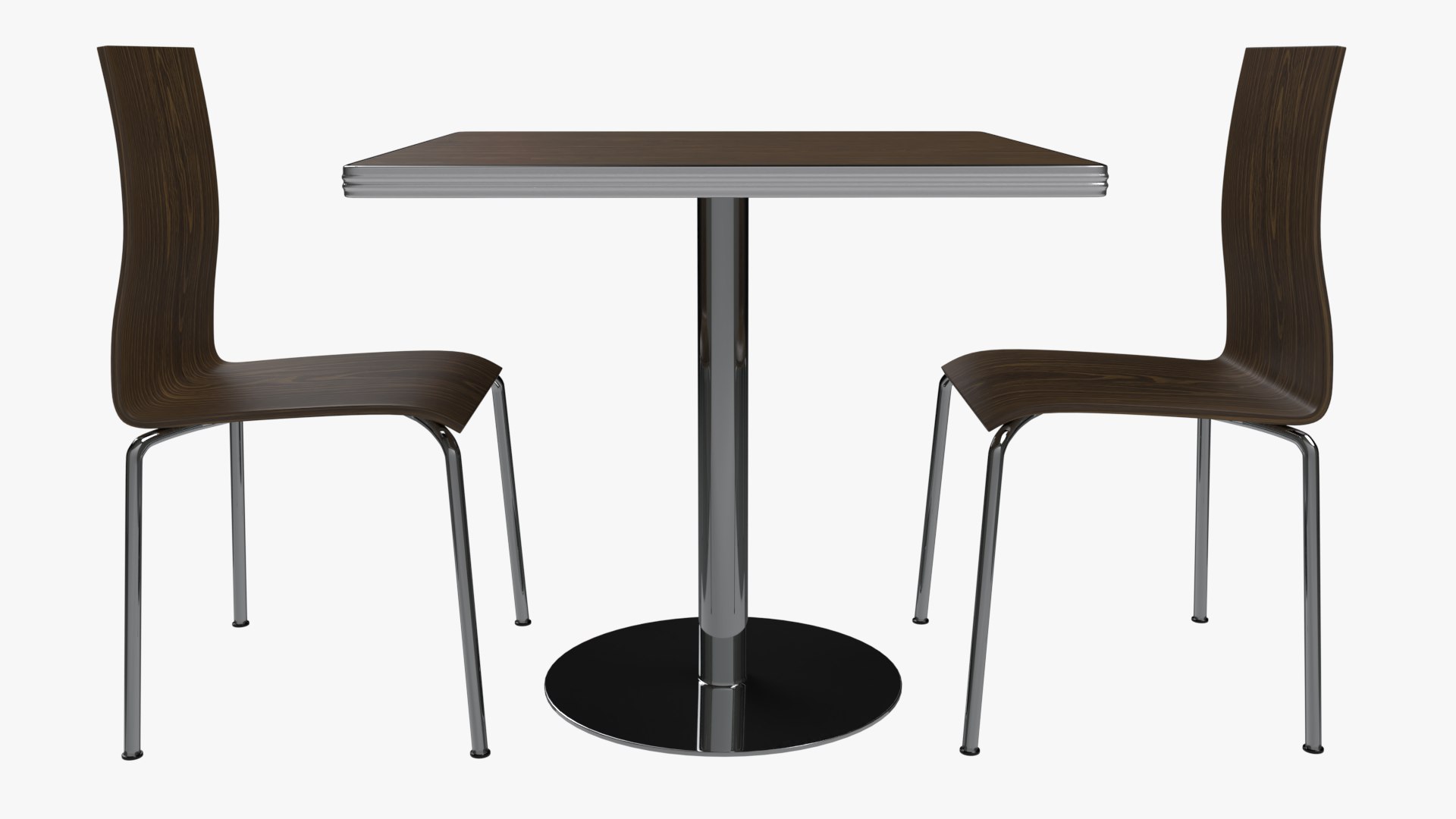 Cafe Table And Chairs Set 3D Model TurboSquid 1731622