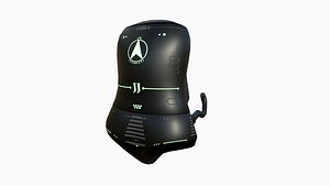 Jetpack J02 Black Green - SciFi Character Design 3D model