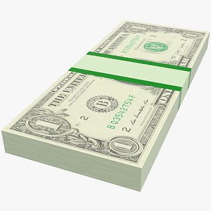3D model dollars bills
