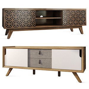 3D model Sideboard tvstand Prescot Acton by Beliani