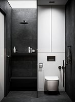 BlackWhite bathroom