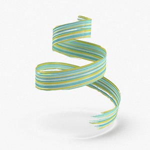 3D 3d-paintbrush-strokes---v2-teal-yellow