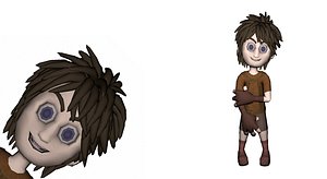 Low poly Cartoon boy model