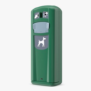 Dog Waste Disposal Station Glasdon Green 3D model