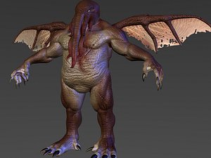 cthulhu lovecraft creature 3d model