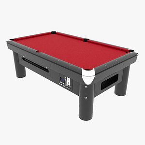 Pool Table Red Empty