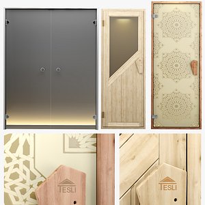 A set of doors for baths saunas and hamams 3D model