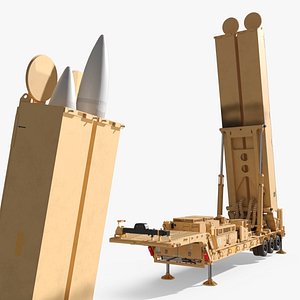 LRHW Launcher with Deployed Hypersonic Missiles model