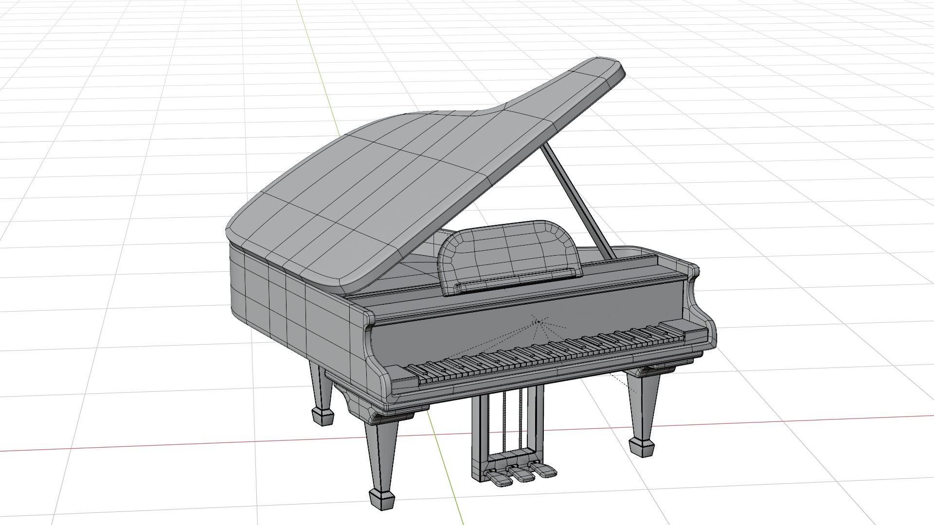 Piano de cauda 3D Modelo 3D - TurboSquid 2404430