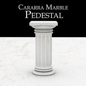 3d model carrara marble pedestal