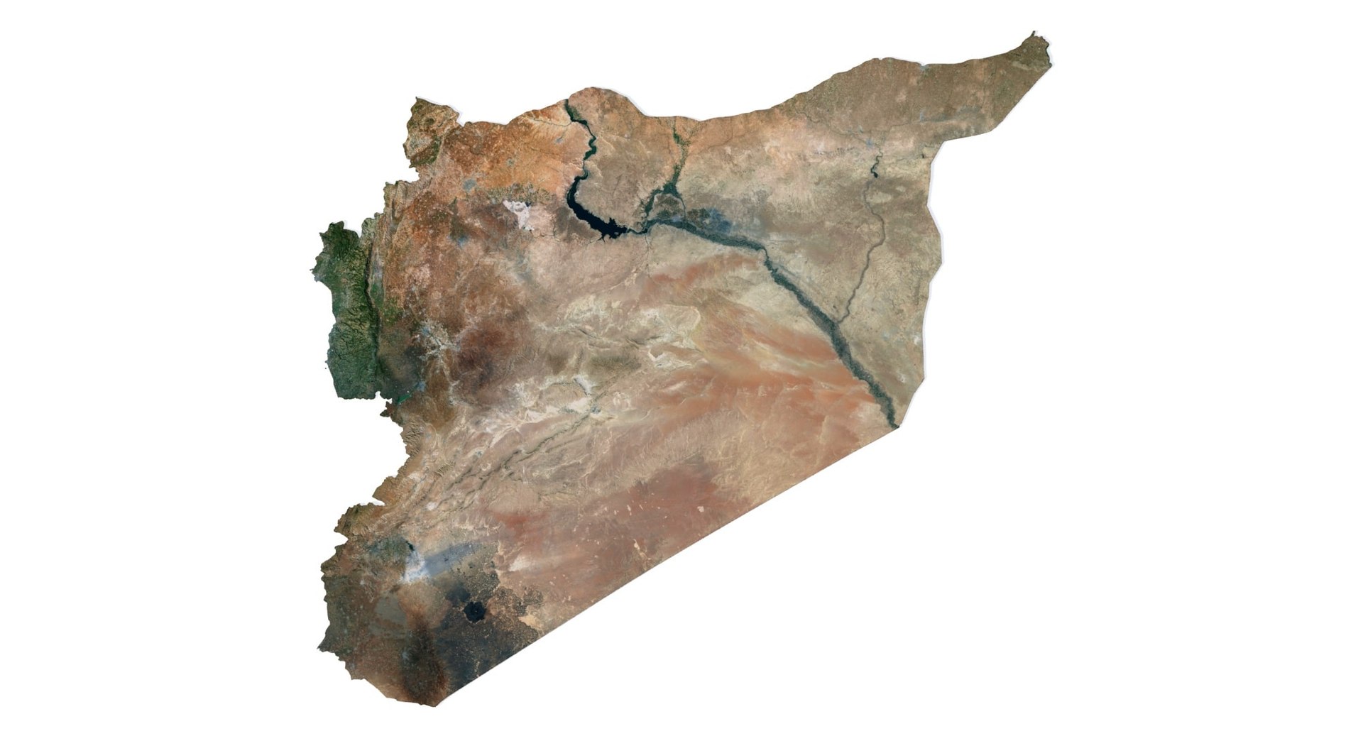 Syria Terrain 3D Map 3D model - TurboSquid 2095282