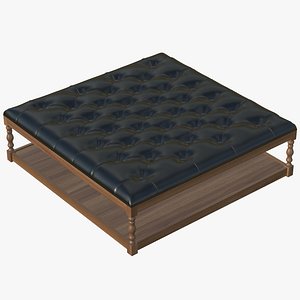 3D Chesterfield Ottoman Coffee Table