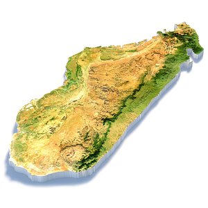 3D model Madagascar Madagasikara Terrain Map