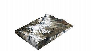Kula Kangri Mountain 3D model